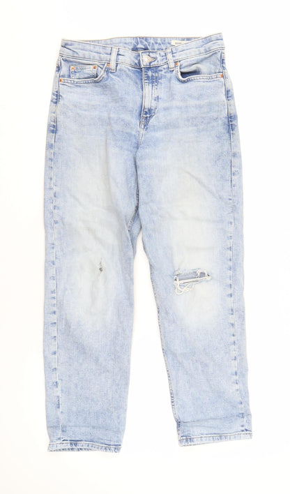 Womens UK Size 10 Marks and Spencer  Boyfriend Blue Jeans
