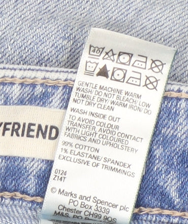 Womens UK Size 10 Marks and Spencer  Boyfriend Blue Jeans