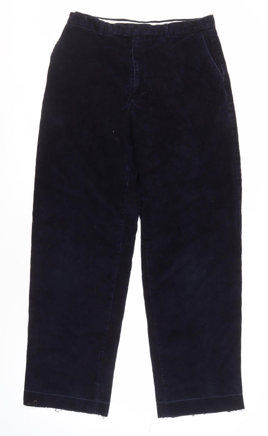 Glengarnock Men's Blue Corduroy Trousers 34W 32L