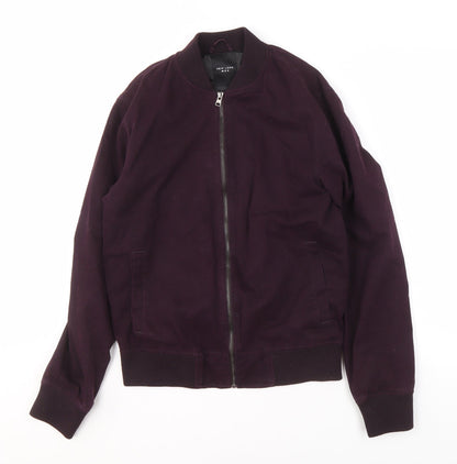 Mens UK Size S New Look Purple Bomber Jacket