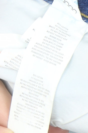 Boohoo Women's Blue Distressed Denim Cut-Off Shorts Size 10