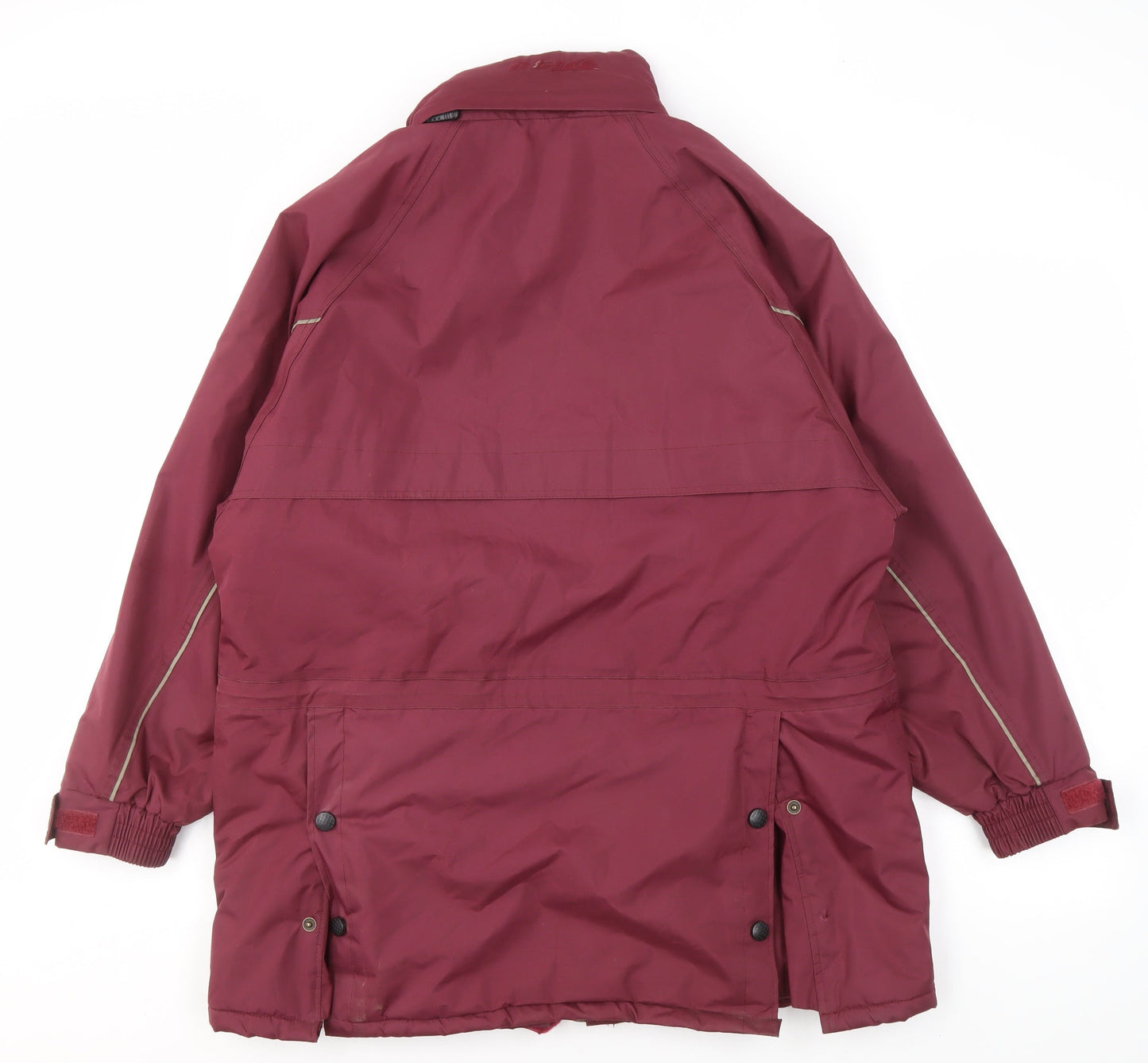 Mens UK Size M No Data Red Parka Coat