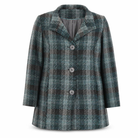 Debenhams Classics Multicoloured Checked Coat Size 20