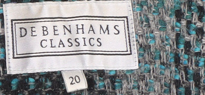 Debenhams Classics Multicoloured Checked Coat Size 20