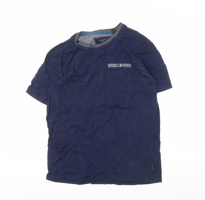 Ted Baker Men's Blue Crew Neck T-Shirt Small