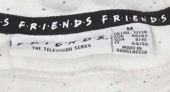 Unisex Adults UK Size M FRIENDS White Jersey T-Shirt