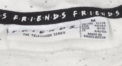 Unisex Adults UK Size M FRIENDS White Jersey T-Shirt