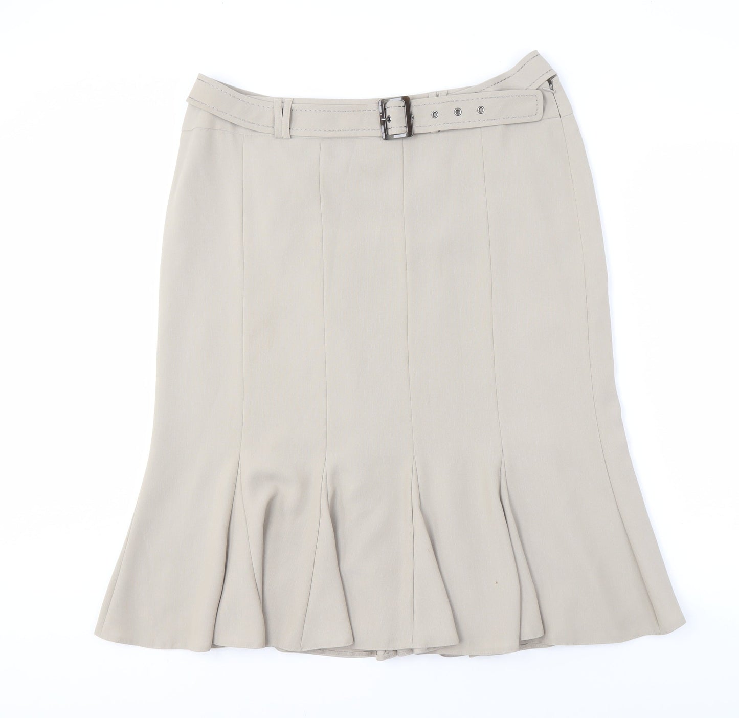 Gerry Weber Women's Beige Skirt UK 20 with Buckle Accent