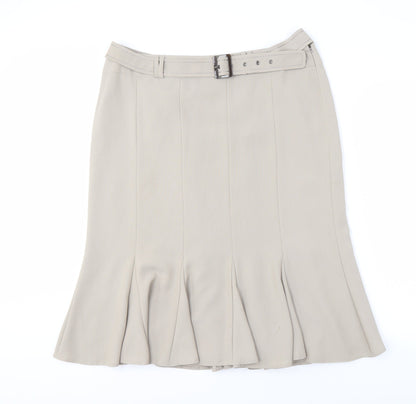 Gerry Weber Women's Beige Skirt UK 20 with Buckle Accent