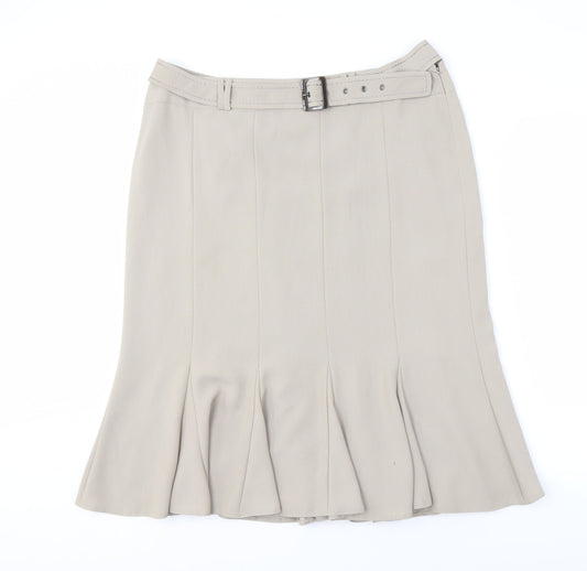 Gerry Weber Women's Beige Skirt UK 20 with Buckle Accent