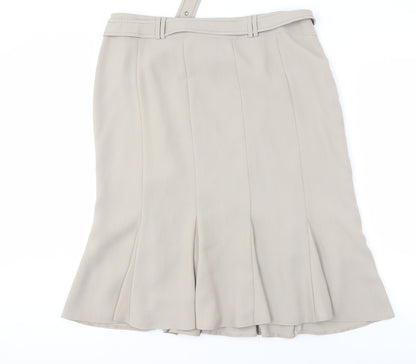 Gerry Weber Women's Beige Skirt UK 20 with Buckle Accent