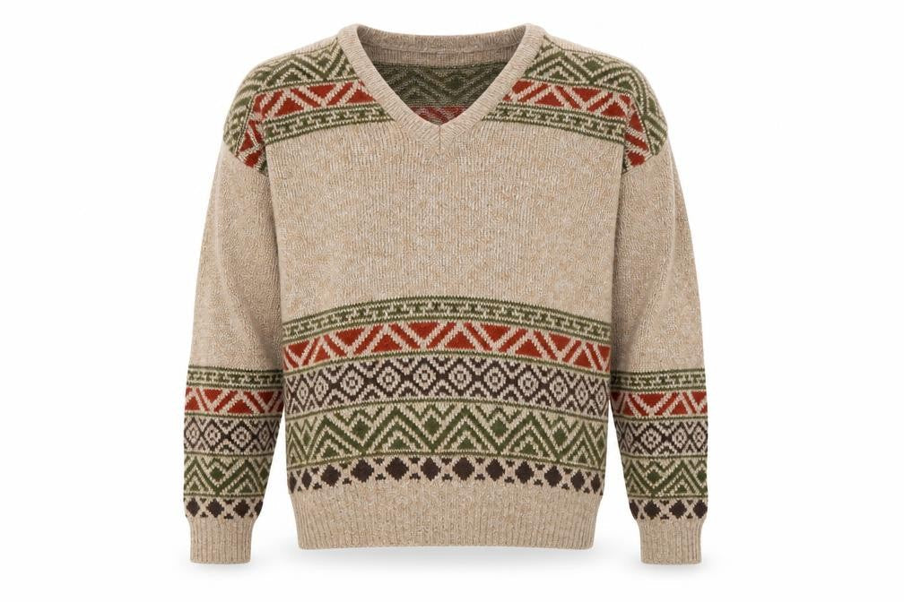 Mens UK Size M Greenwoods Beige Pullover Jumper