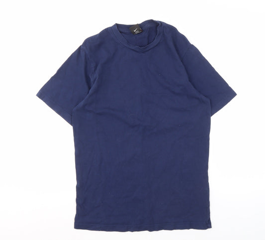Nike Men's Blue Crew Neck T-Shirt - Size S