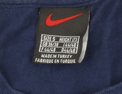 Nike Men's Blue Crew Neck T-Shirt - Size S