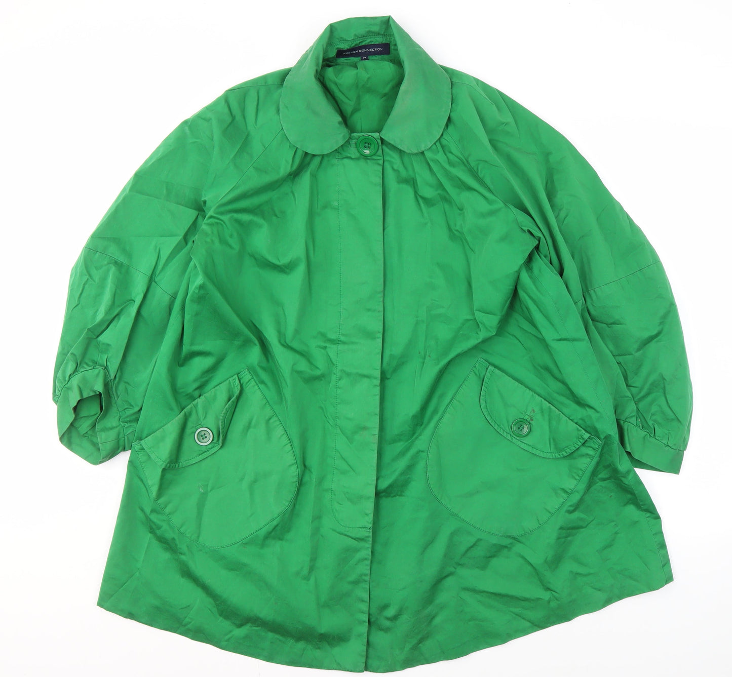 French Connection Women's Green Mid-Length Coat Size 12