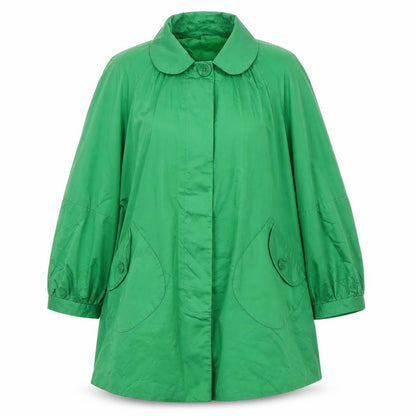 Womens UK Size 12 French Connection Green Overcoat