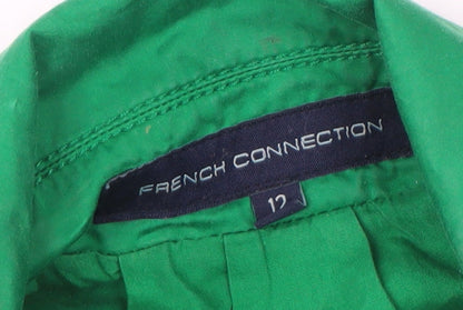 French Connection Women's Green Mid-Length Coat Size 12