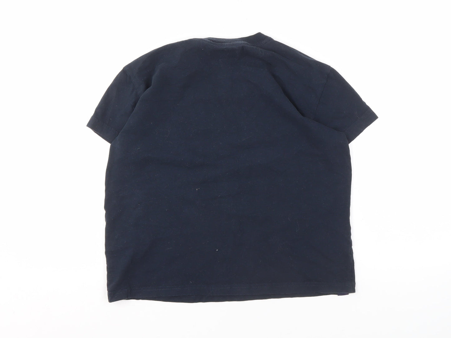 Unisex Adults UK Size 12 Superdry Blue Basic T-Shirt