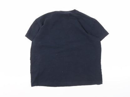 Unisex Adults UK Size 12 Superdry Blue Basic T-Shirt