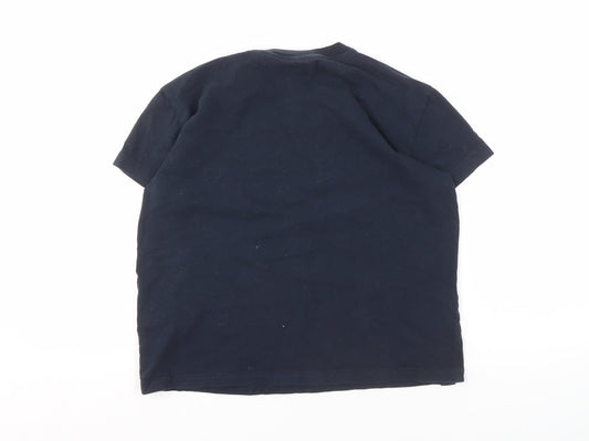 Unisex Adults UK Size 12 Superdry Blue Basic T-Shirt