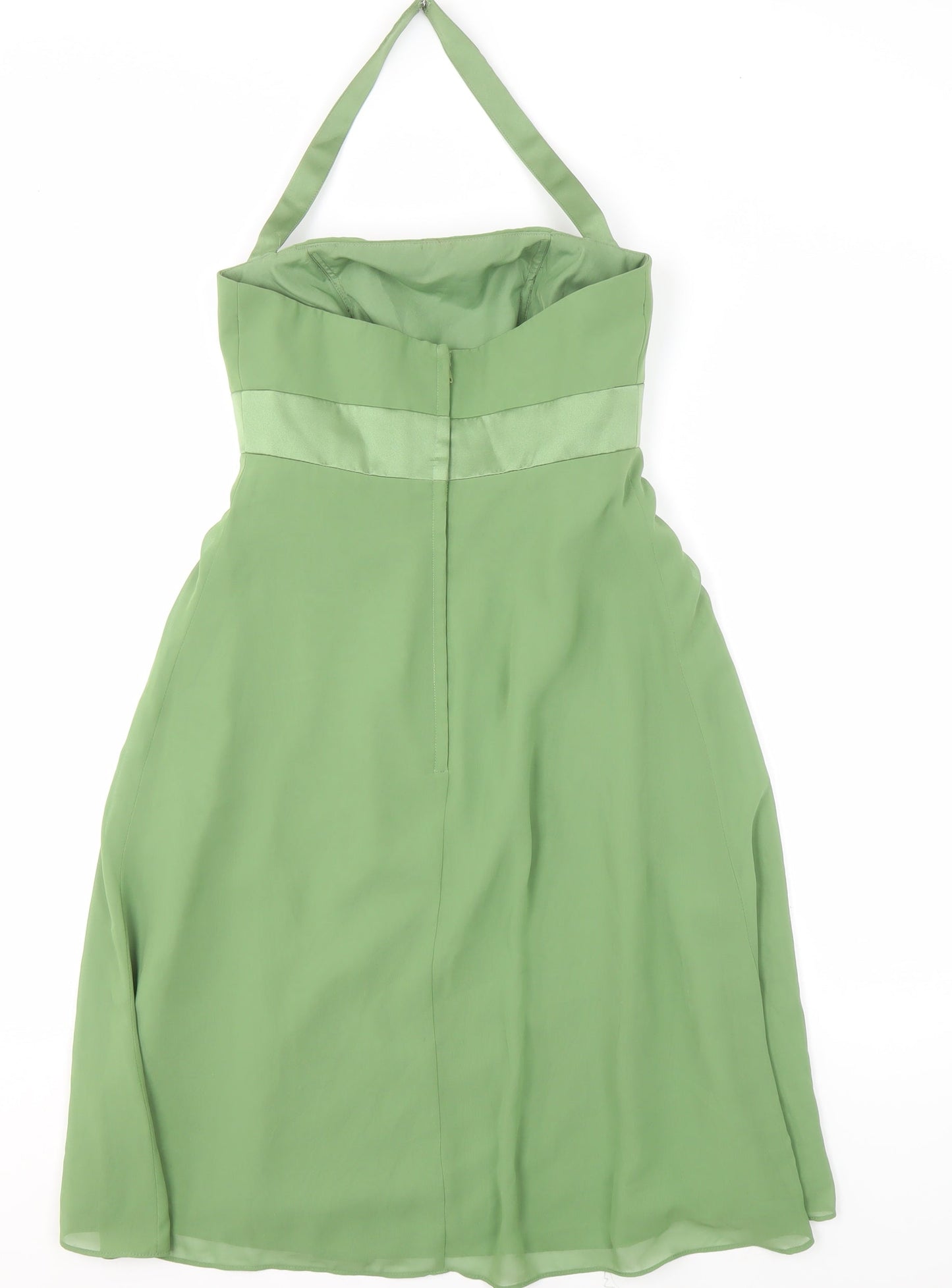 Alfred Angelo Women's Green Dress S, Zip Closure