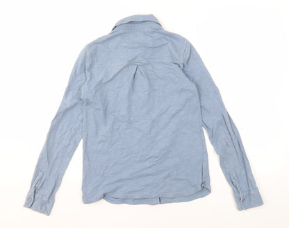 Fat Face Women's Blue Button-Up Shirt Size 6