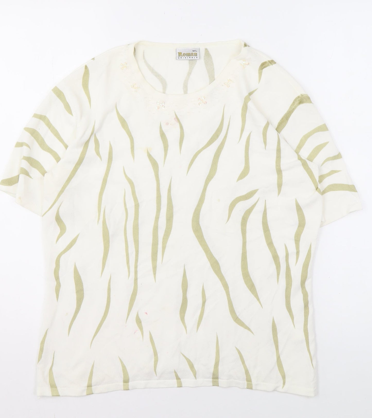 Womens UK Size M Roman Originals Ivory Basic Blouse