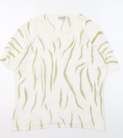 Womens UK Size M Roman Originals Ivory Basic Blouse