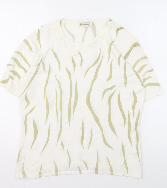 Womens UK Size M Roman Originals Ivory Basic Blouse