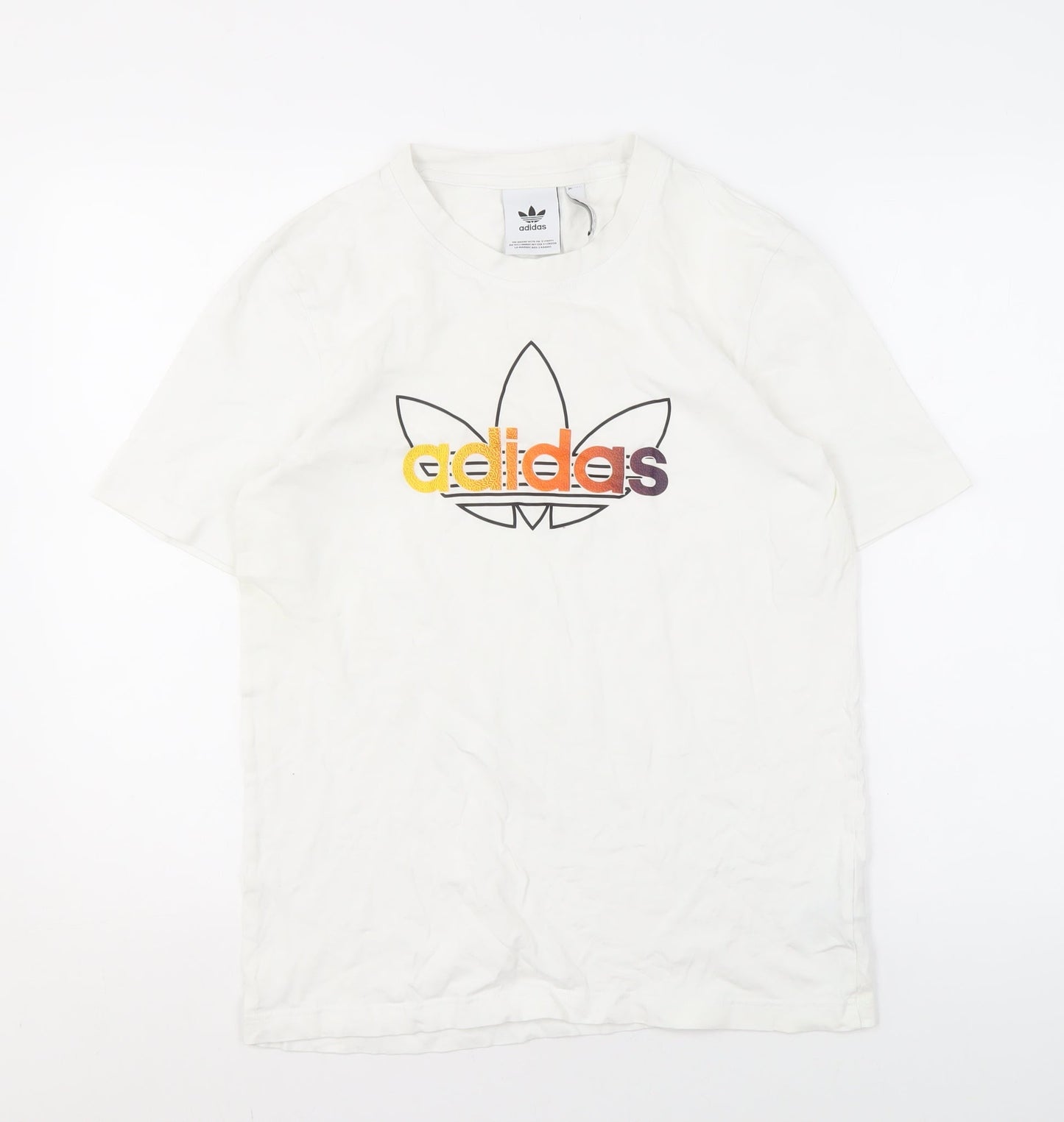 Adidas Men's White Graphic Print T-Shirt Size S