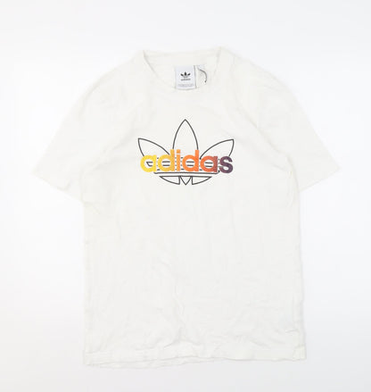 Adidas Men's White Graphic Print T-Shirt Size S