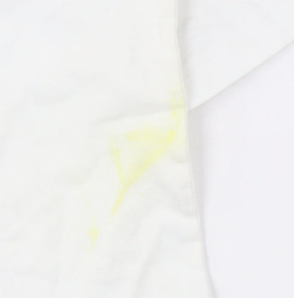 Adidas Men's White Graphic Print T-Shirt Size S