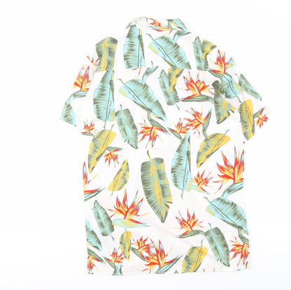 Jack & Jones Men's Multicoloured XS Cotton Tropical Shirt