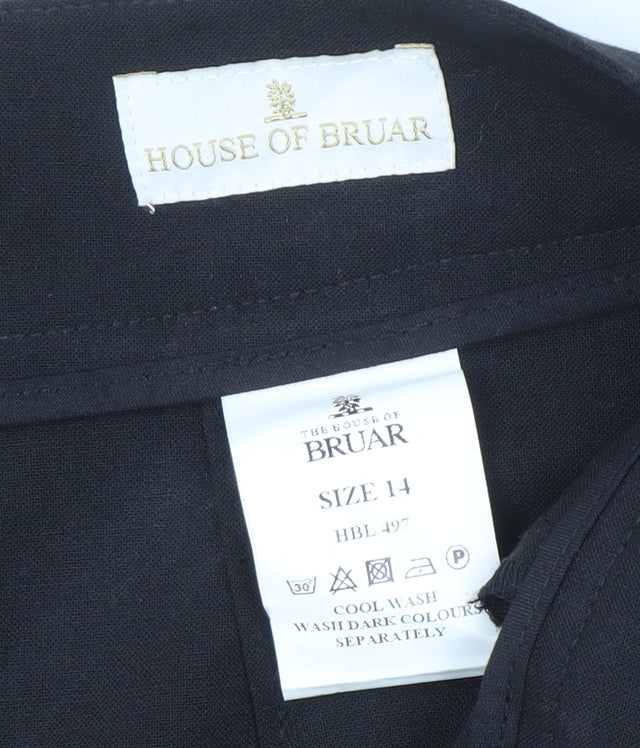 House of Bruar Women's Black Pencil Skirt, Size 14