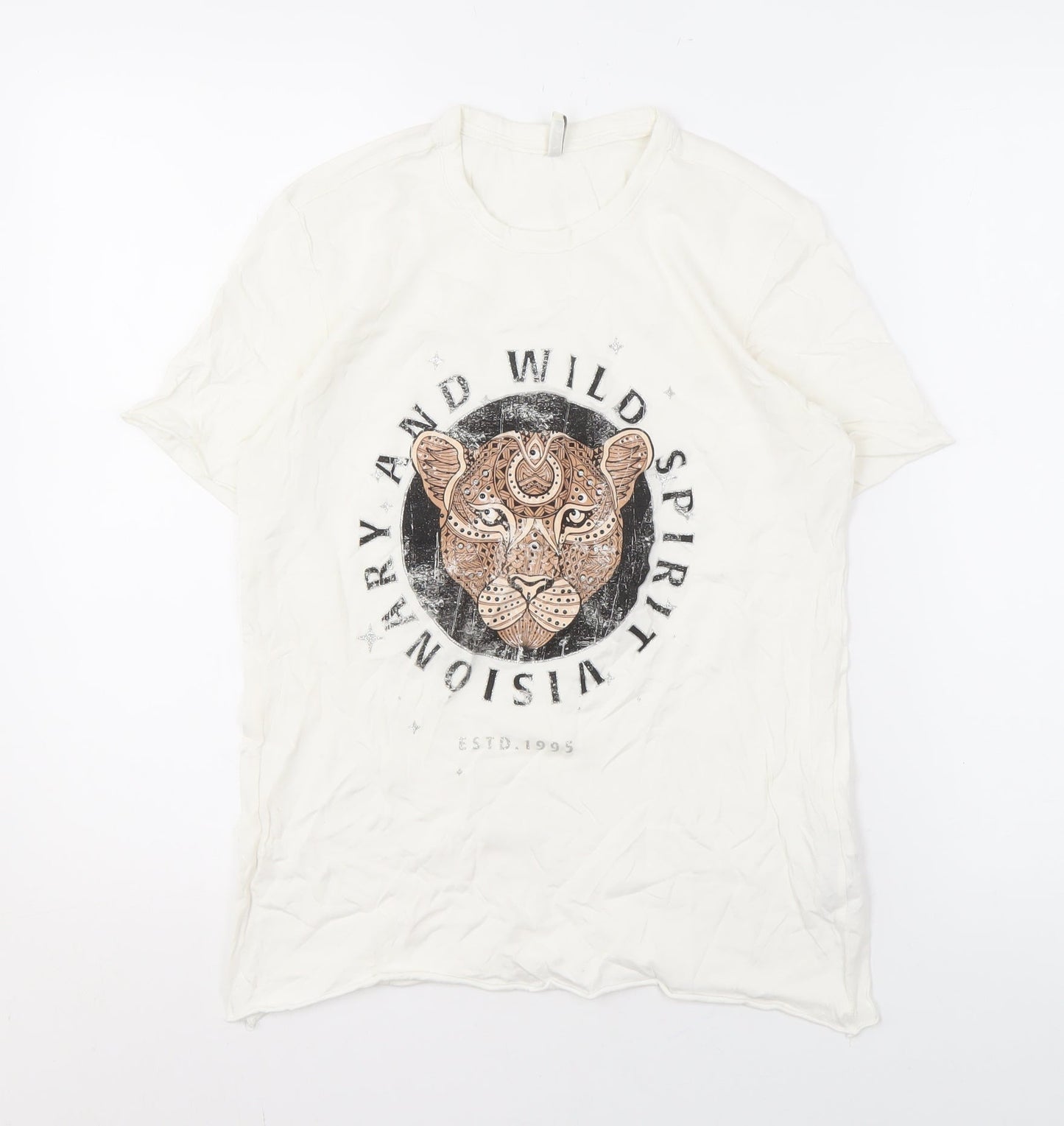 Womens UK Size S Only White Basic T-Shirt