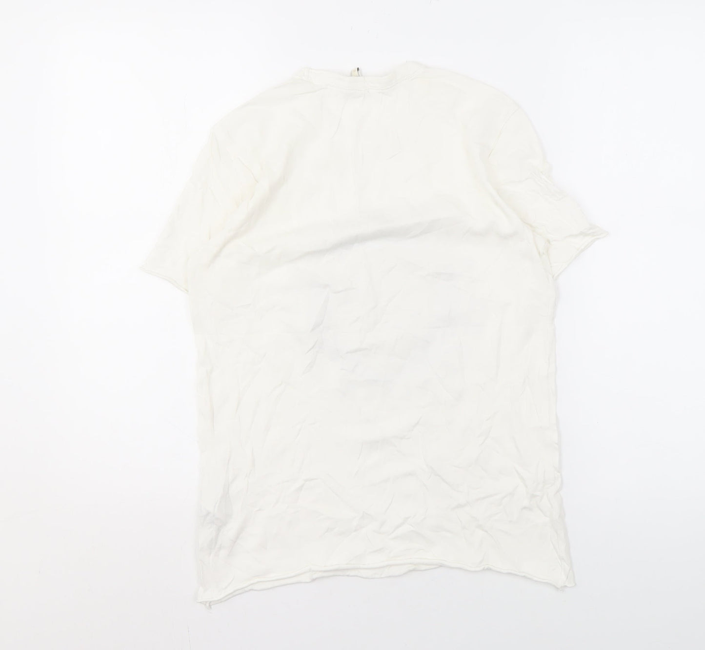 Womens UK Size S Only White Basic T-Shirt