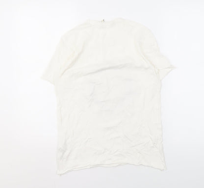 Womens UK Size S Only White Basic T-Shirt