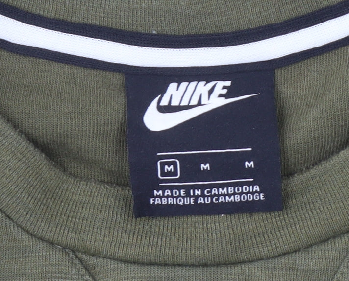 Mens UK Size M Nike Green Pullover Sweatshirt