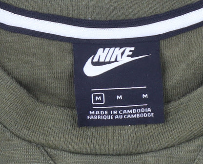 Mens UK Size M Nike Green Pullover Sweatshirt