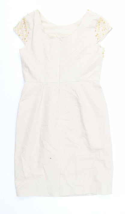 Fenn Wright Manson Women's Beige Shift Dress Size 14