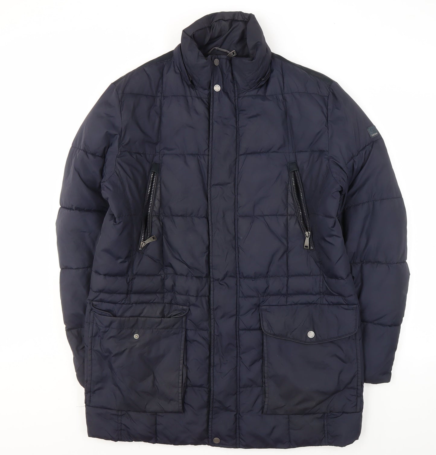 Mens UK Size 40 Geox Blue Puffer Jacket
