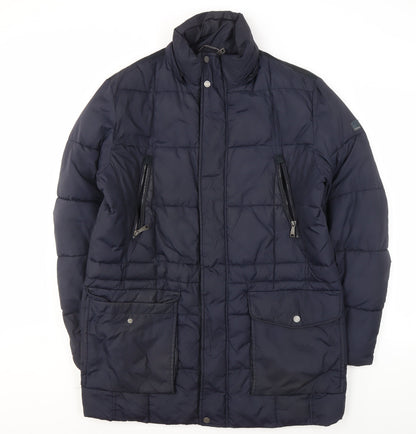 Mens UK Size 40 Geox Blue Puffer Jacket