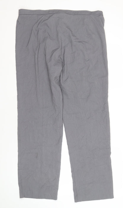 Alexon Women's Grey Straight-Leg Trousers Size 20