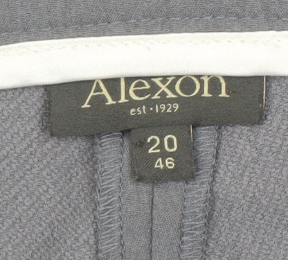 Alexon Women's Grey Straight-Leg Trousers Size 20