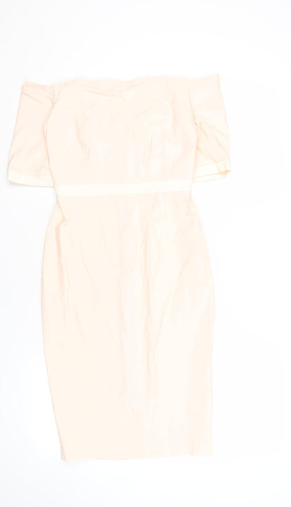 Vesper Women’s Ivory Dress Size 10 Zip Accents