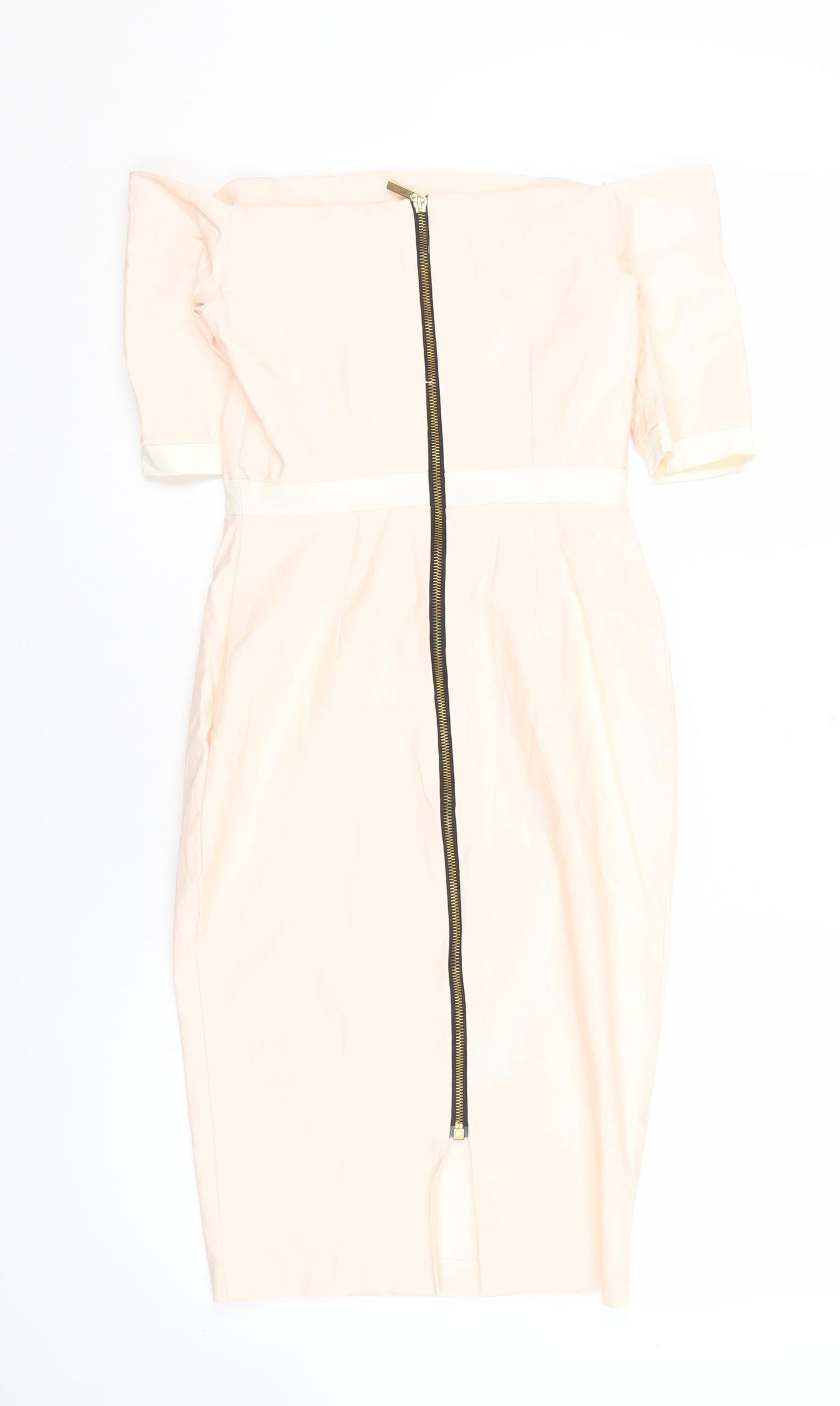 Vesper Women’s Ivory Dress Size 10 Zip Accents