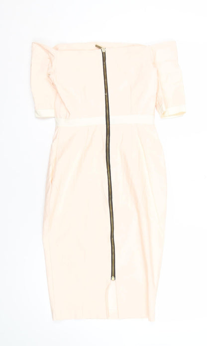 Vesper Women’s Ivory Dress Size 10 Zip Accents
