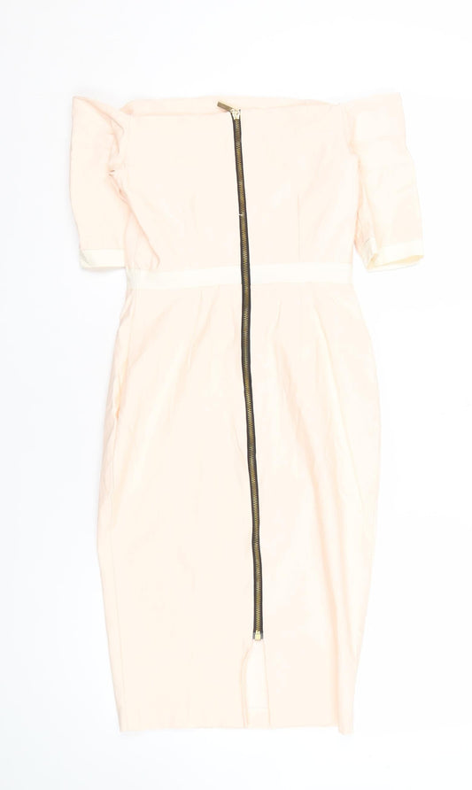 Vesper Women’s Ivory Dress Size 10 Zip Accents