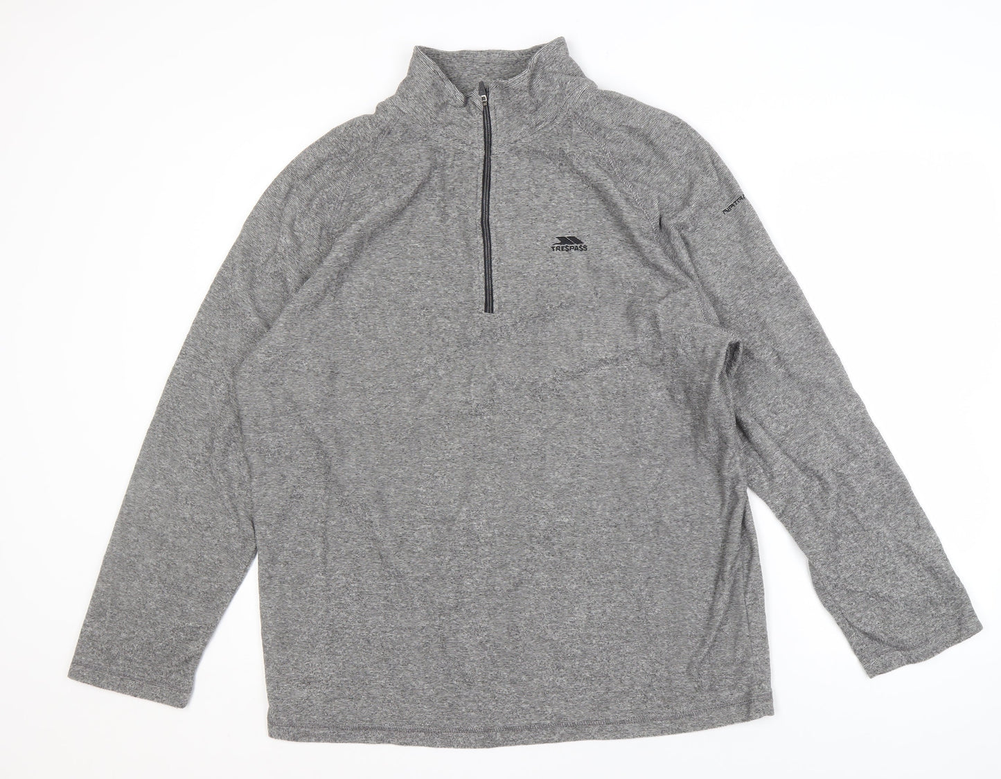 Mens UK Size 2XL Trespass Grey 1/2 Zip Sweatshirt