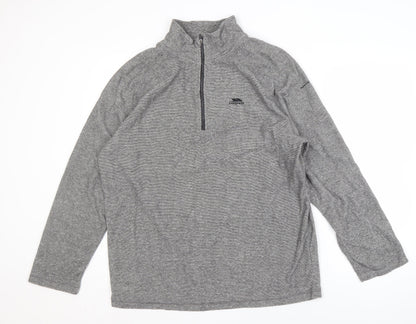 Mens UK Size 2XL Trespass Grey 1/2 Zip Sweatshirt